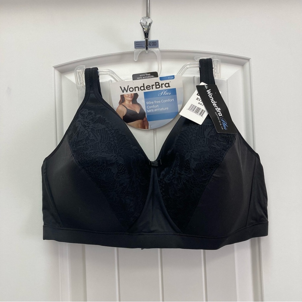 Wonder Bra Plus Size DDD42 Black - Wire Free Comfort